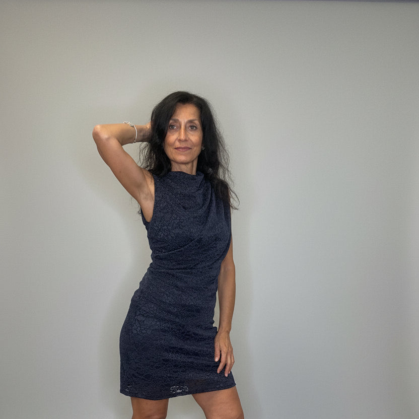 Top pizzo Blu