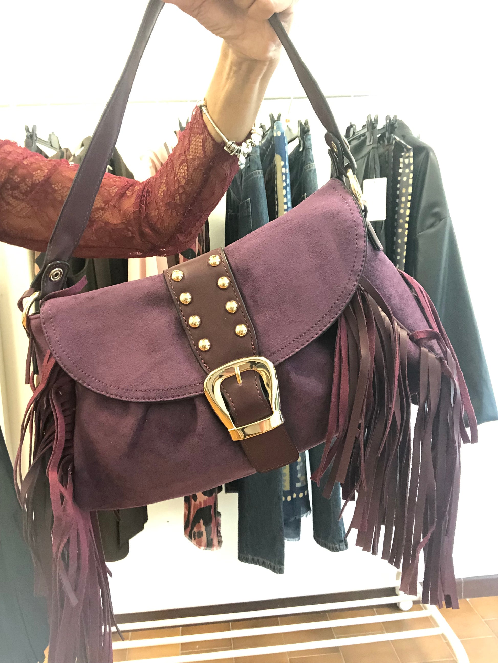 Borsa Frange Bordeaux - Micambio