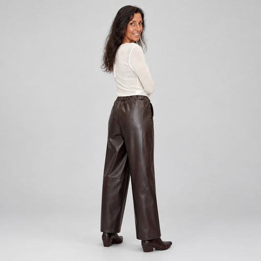 Pantaloni Similpelle Cioccolato - Micambio