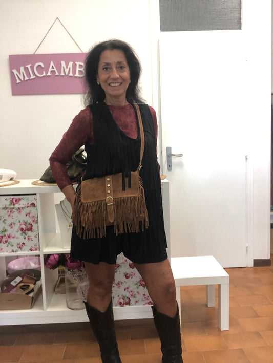 Borsa Frange camoscio - Micambio